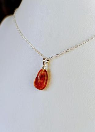 Кулон из янтаря minov 2174 с фианитом