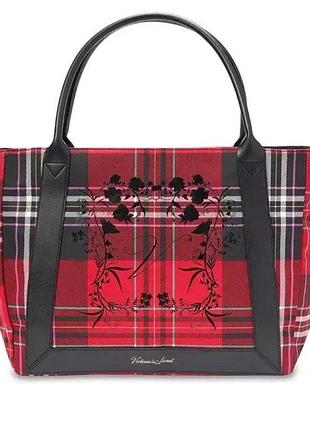 Сумка шоппер victoria’s secret red plaid