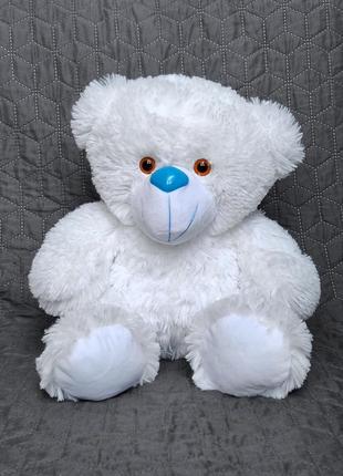Мягкая игрушка белый плюшевый мишка 30 см сидя teddy bear
