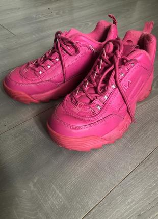 Кросовки womens fila disruptor 2 premium athletic shoe - fuchsia rose