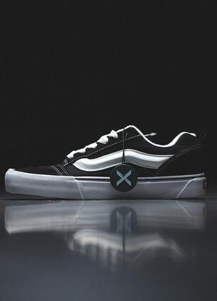 Мужские кеды ванс кну скул чёрно-белые / vans knu skool
