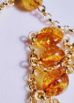 Чокер с янтарем minov 2818 длина 35 см