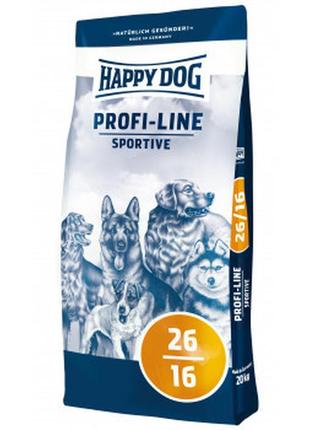 Happy dog prof-line sportive 26/16 - сухой корм для взрослых собак с повышенной потребностью в энергии, 20 кг