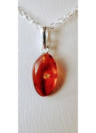 Кулон із бурштину minov 2203 з фіанітом