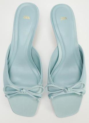 Сабо на каблуке zara