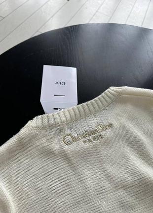 Майка американка в стиле dior кремовая белая с бабочками5 фото