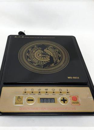Електроплита domotec ms-5833 однокомфортна індукційна, 2000вт