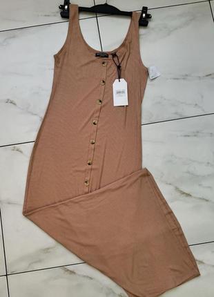 Віскозне довге плаття сарафан у рубчик brave soul m-l (46-48-50)