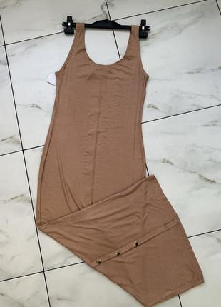 Віскозне довге плаття сарафан у рубчик brave soul m-l (46-48-50)