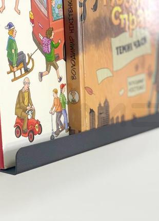 Декоративна металева настінна поличка для книг, фото 50х7х5 см4 фото