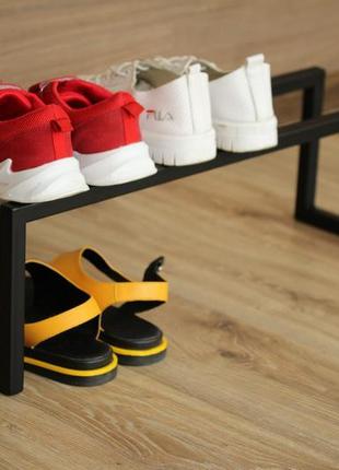 Полиця для взуття з металу однорівнева 100х17х20 см