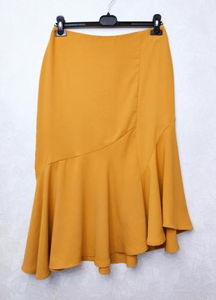 Трендовая ассиметричная юбка миди длинная юбка годе9 фото