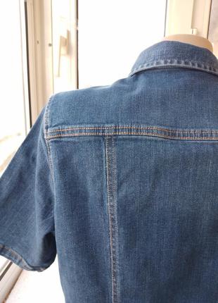 Брендовое джинсовое платье миди сарафан большого размера8 фото
