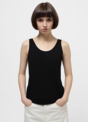 Жіноча повсякденна майка чорного кольору chikiss clv 101/004