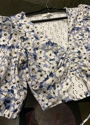 Укорочений топ topshop floral