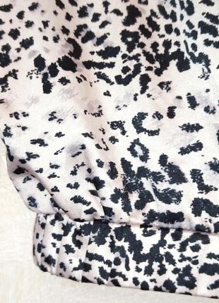 Лёгкий сатиновый жакет на молнии укороченная ветровка сатиновая блузка леопардовый принт6 фото