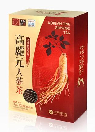 Чай з корейського женьшеню korean one ginseng products, 100 пакетиків по 3 гр