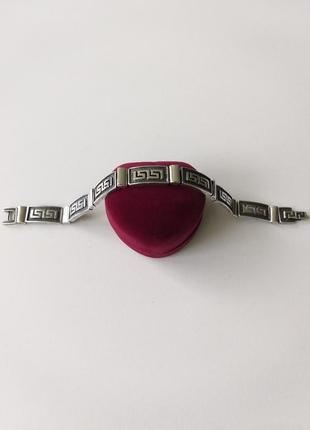 Versace. срібний браслет. срібло 925 проби голова (польща). орнамент вербаче.