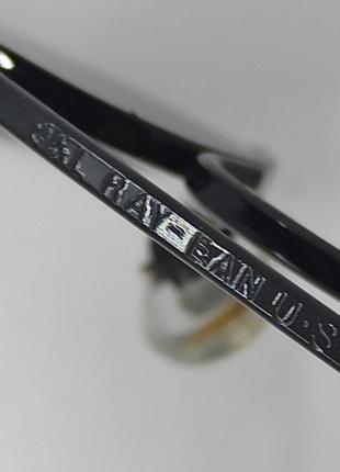 Окуляри в стилі ray ban aviator краплі унісекс чорні в чорному металі лінзи скло6 фото