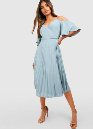 Жіноче плаття сарафан з відкритими плечима boohoo m-l (46-48-50)2 фото