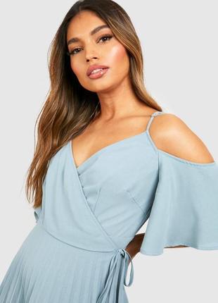 Жіноче плаття сарафан з відкритими плечима boohoo m-l (46-48-50)5 фото