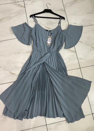 Жіноче плаття сарафан з відкритими плечима boohoo m-l (46-48-50)9 фото