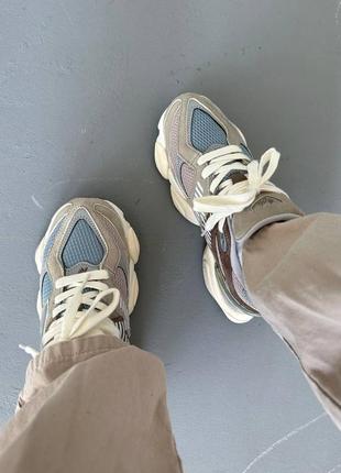 Кроссовки new balance 9060 sea salt/blue4 фото