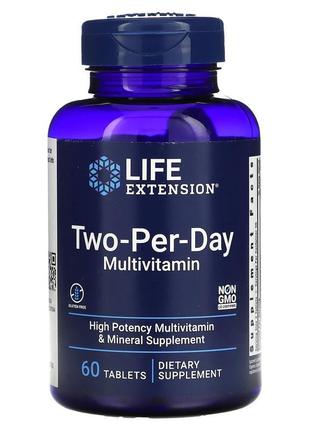 Life extension мультивітаміни прийому двічі день 60т two per day