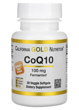 California gold nutrition, коензим q10, 100 мг, 30 капсул сша