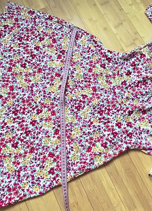 Натуральное цветочное платье 8