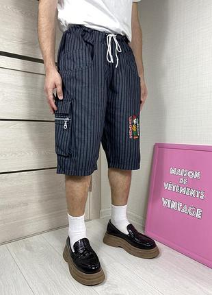 Criminal loose fit шорти карго damage в смужку fubu бриджі sb ванс skate pleasures polar лого (stussy x carhartt x jnko)