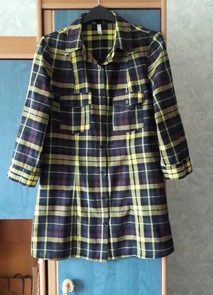 Тончишна подовжена літня сорочка, 42-44-46, бавовна, gloria jeans