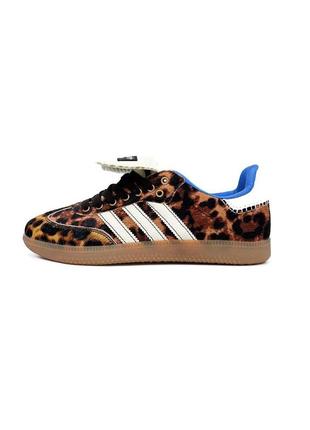 Кросівки жіночі adidas samba х wales & bones black ponny