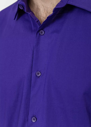 Сорочка чоловіча однотонна, колір фіолетовий, 214r7081