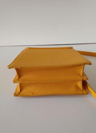 Желтая маленькая сумка сумочка кросс-боди zara оригинал
