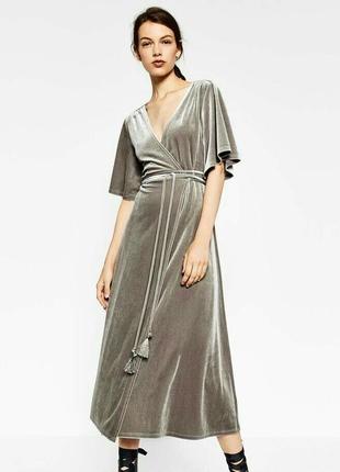 Сукня міді на запах zara