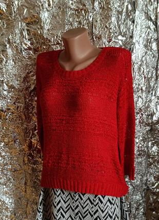 Красный свитер джемпер1 фото