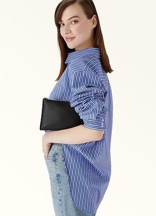 Клатч, сумка furla, черный цвет, xl, кожа
