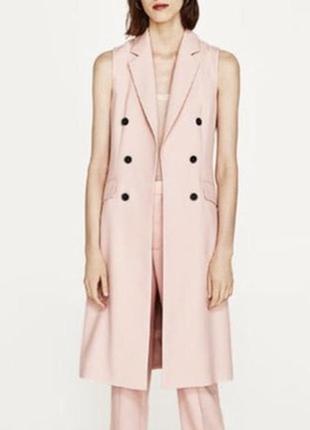 Длинная жилетка zara