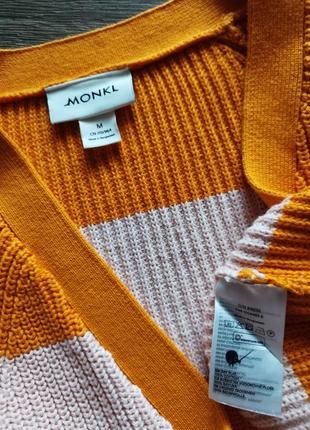 В'язаний бавовняний кардиган в рубчик м від monki8 фото