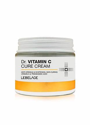 Крем для обличчя lebelage dr. vitamin c cure cream з вітаміном с, 70 мл