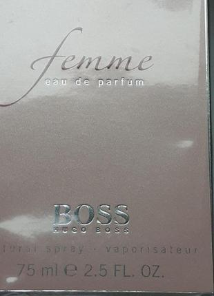 Парфюмированная вода hugo boss boss femme 75 мл2 фото
