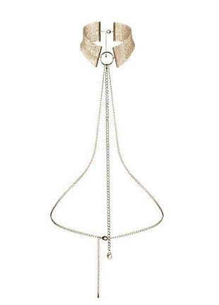 Ожерелье-воротник bijoux indiscrets desir metallique collar - gold