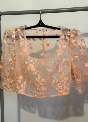 Прозрачная блуза zara