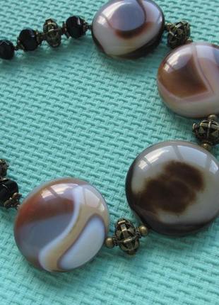 Масивне кольє з розкішного великого агату3 фото
