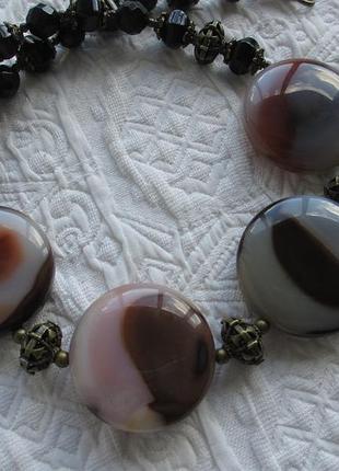 Масивне кольє з розкішного великого агату8 фото
