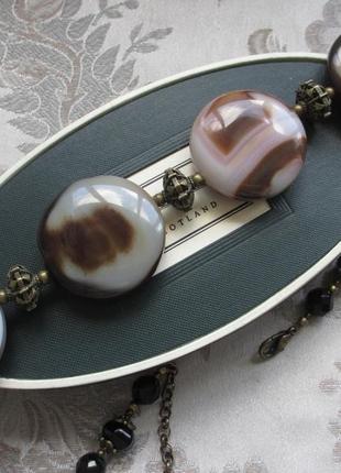 Масивне кольє з розкішного великого агату10 фото