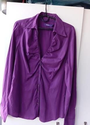 Блуза сорочка жіноча насиченого бузкового кольору