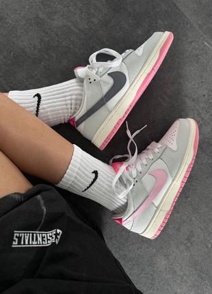 Кросівки nike sb dunk « light grey / pink » premium