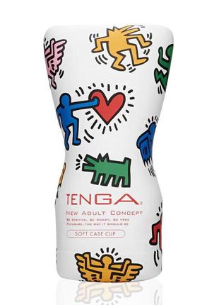 Мастурбатор tenga keith haring soft case cup (мягкая подушечка) сдавливаемый